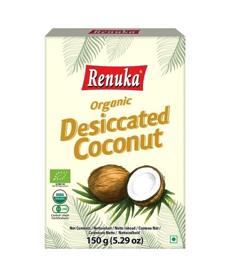 Cocco essiccato grattugiato BIO Renuka 150g. Cocco essiccato grattugiato BIO Renuka 150g.